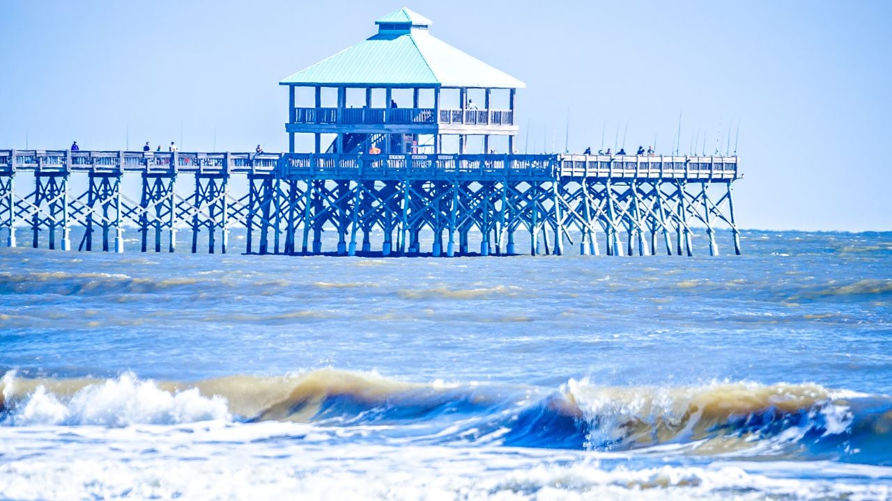coastal beach scenes on kiawah island south carolina,