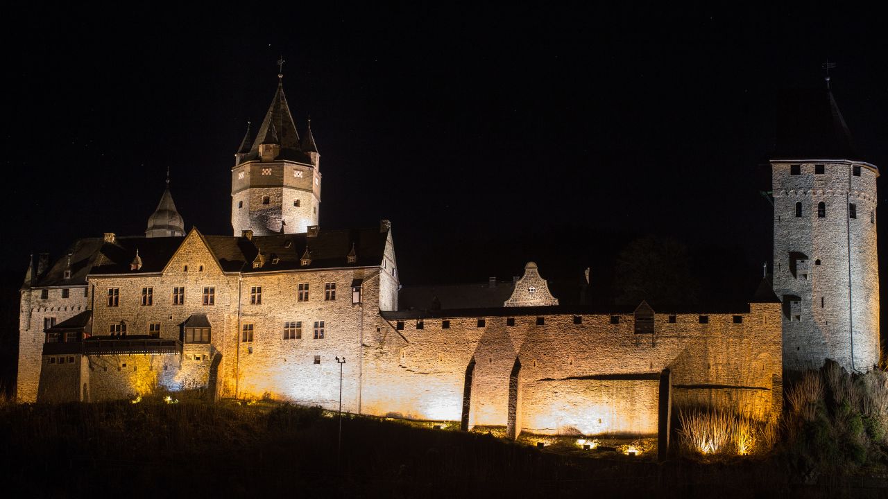 castle altena germany at night