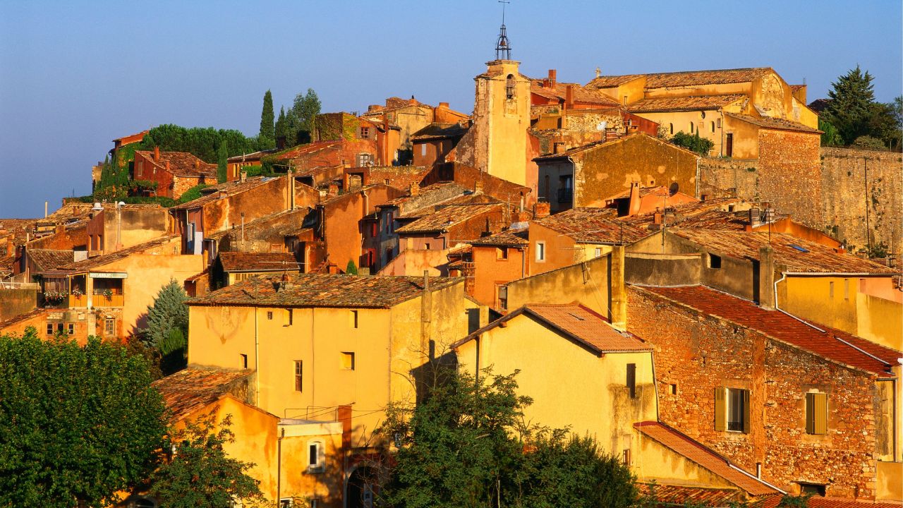View of roussillon village, provence, france