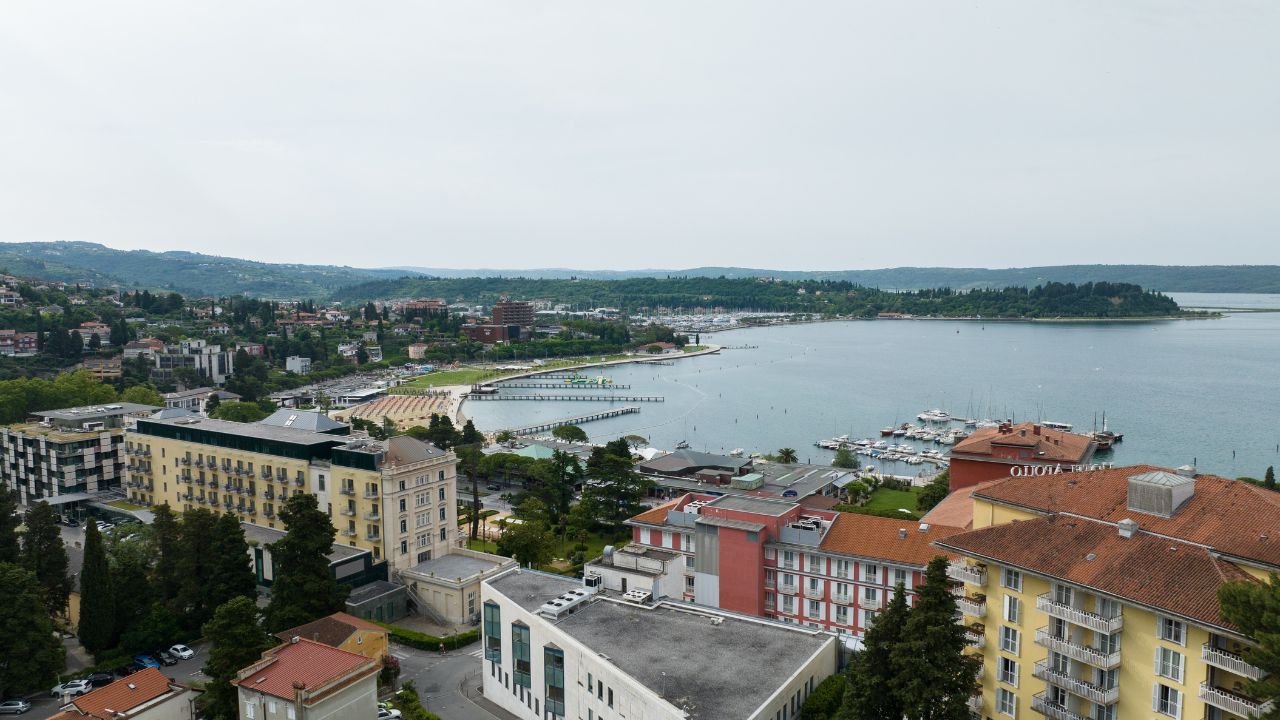 Aerial View Of Portoroz, Slovenia