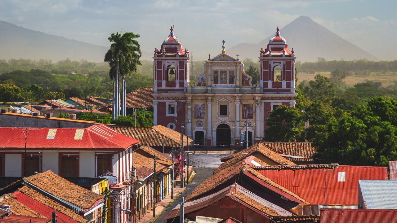 Street view in Leon, Nicaragua.