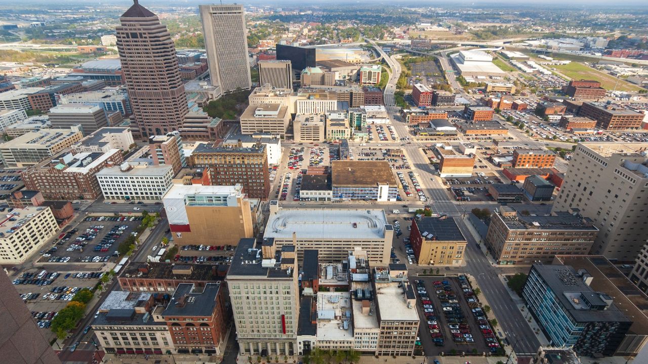 The Columbus Ohio Skyline on an Autumn Day