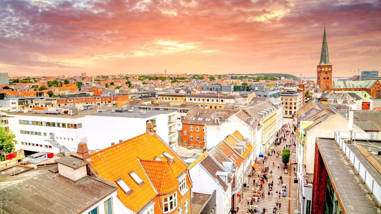 Old city area of Aarhus, Denmark