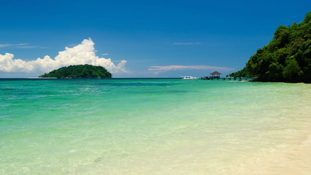 Sapi Island (Pulau Sapi) is the most visited island by tourists in Sabah