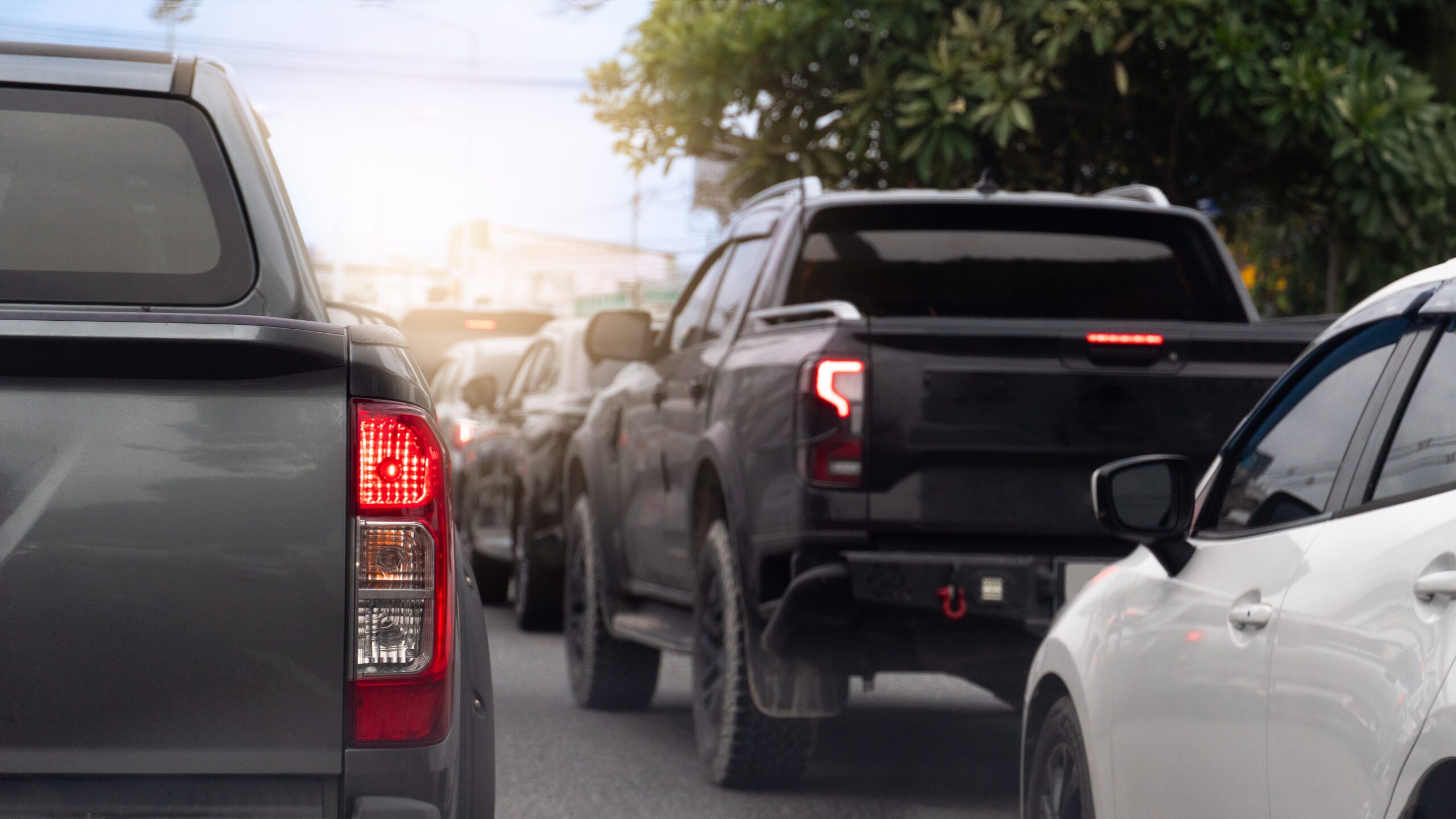 cars in traffic