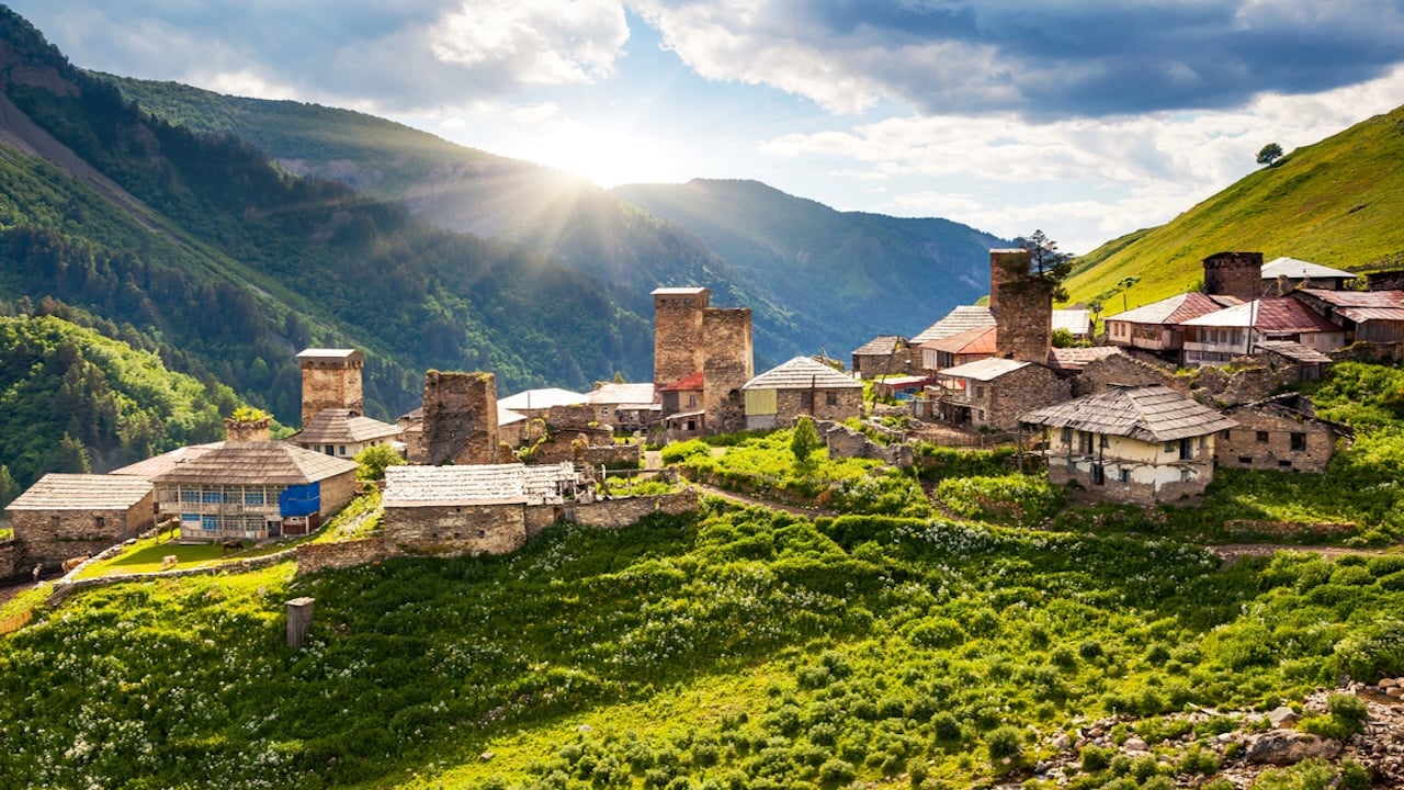 Mountain landscape in Svaneti, Georgia