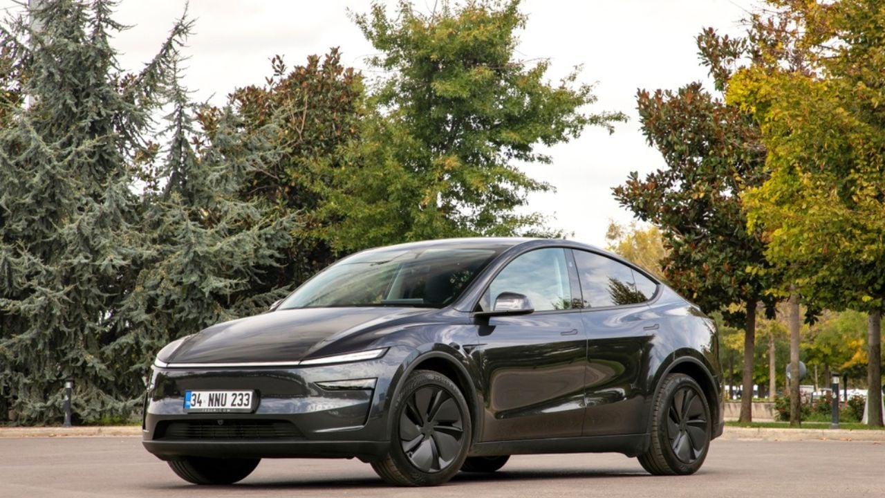Istanbul, Turkey - The New Tesla Model Y is a battery electric compact crossover SUV produced by Tesla, Inc.
