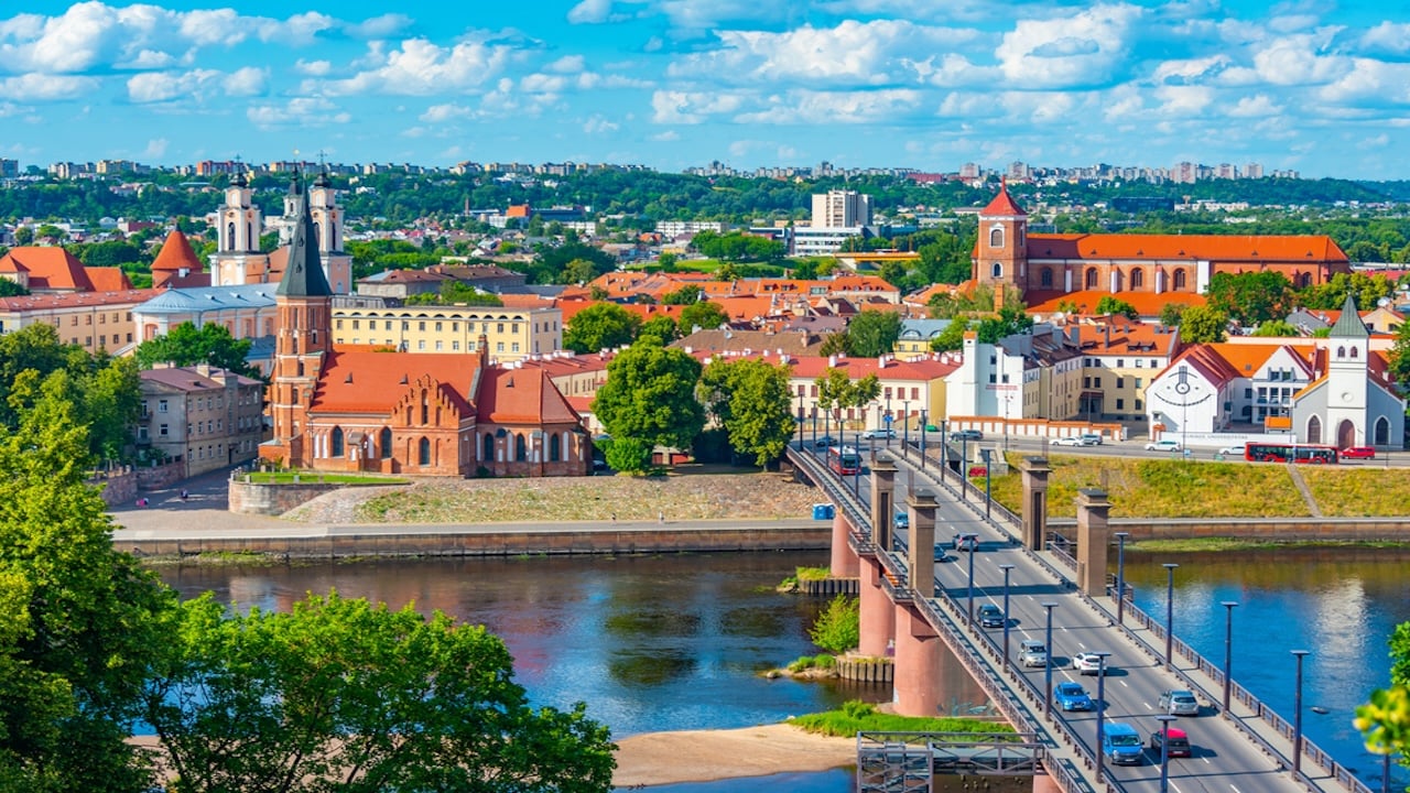 View of Kaunas, Lithuania