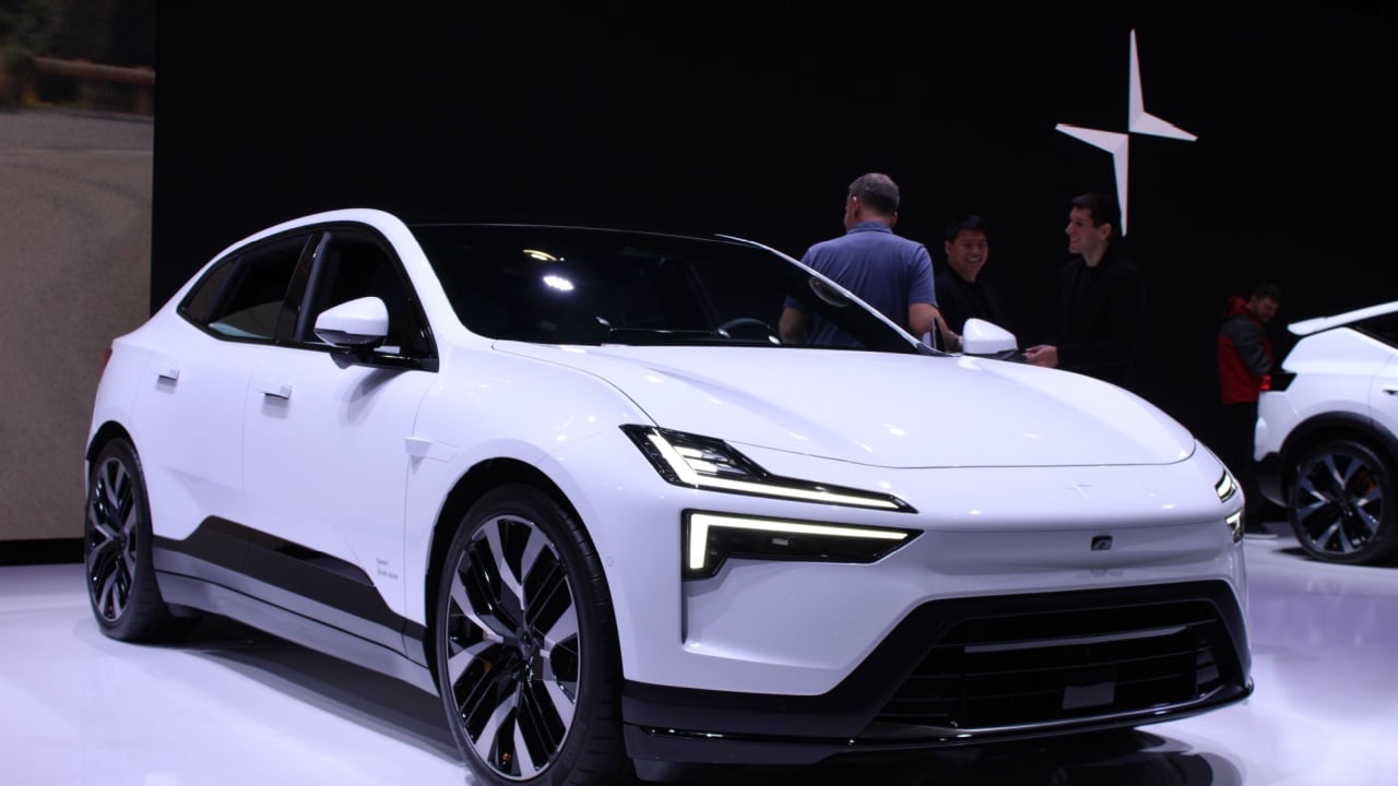 New York, USA - Polestar 2, 3, 4 and 5 electric cars are related to Volvo EX90, C40, XC40 Recharge and Zeekr 001.