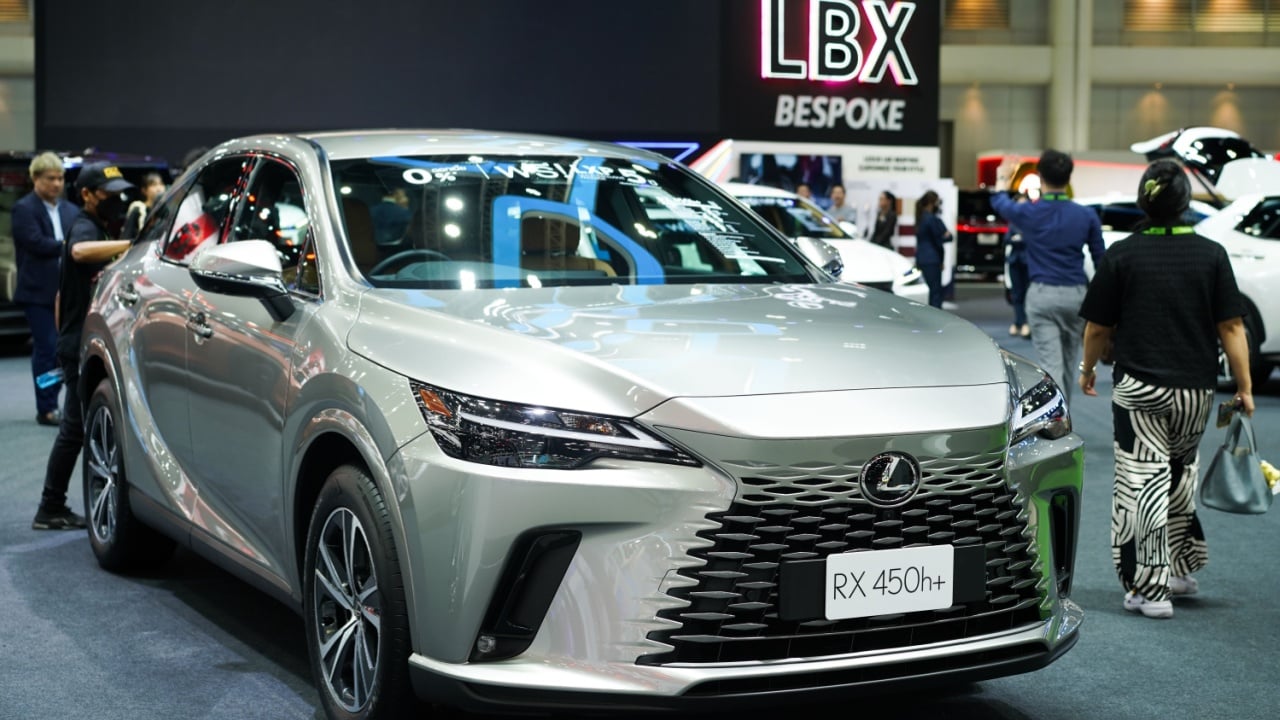 Bangkok, Thailand - 9th December 2024: LEXUS RX 450h+, Plug-in Hybrid car on display at the 41st Thailand International Motor Expo 2024 at Impact Challenger Hall Muangthong Thani.