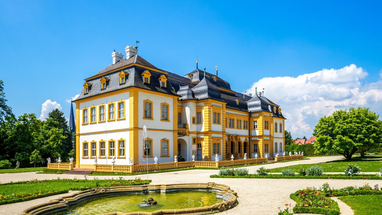 Veitshöchheim, Bavaria, Germany - 06.06.2016: Castle