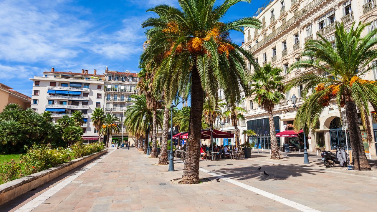 TOULON, FRANCE - SEPTEMBER 24, 2018: Freedom Square or Place de la Liberte in the centre of Toulon city in France