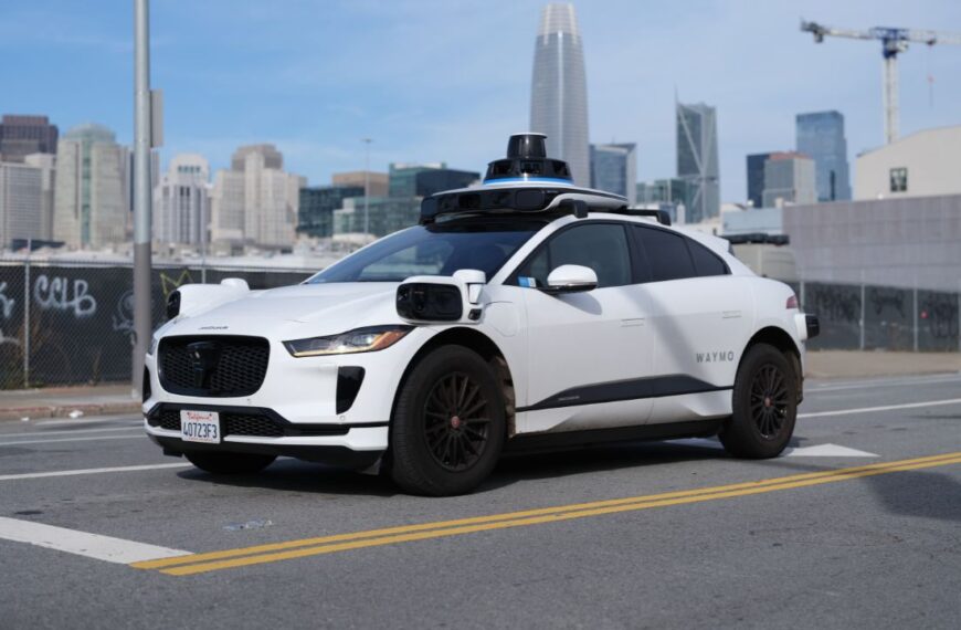 A Waymo-operated Jaguar I-Pace