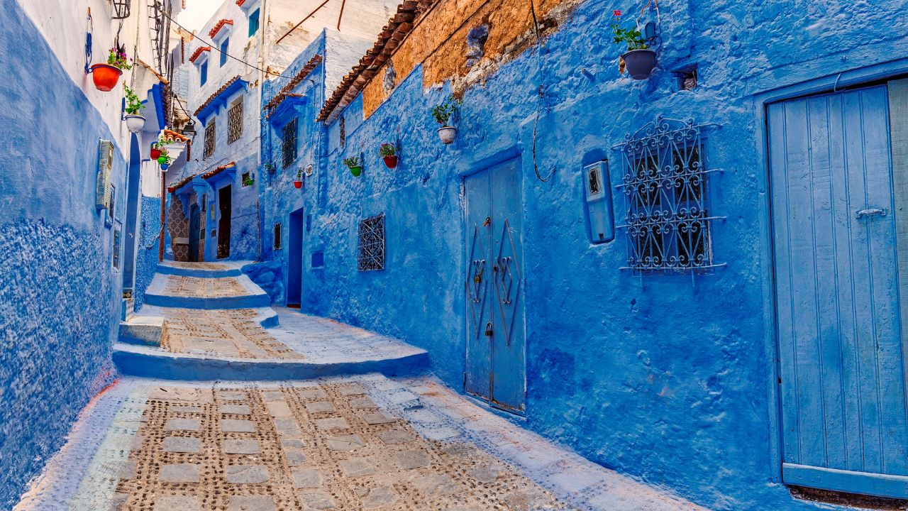 Famous blue city of Chefchaouen, Morocco.