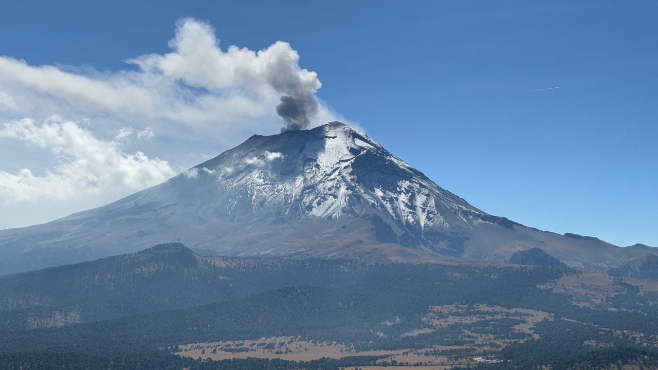 Volcano Popocatepetl Spitting Ashes, Mexico