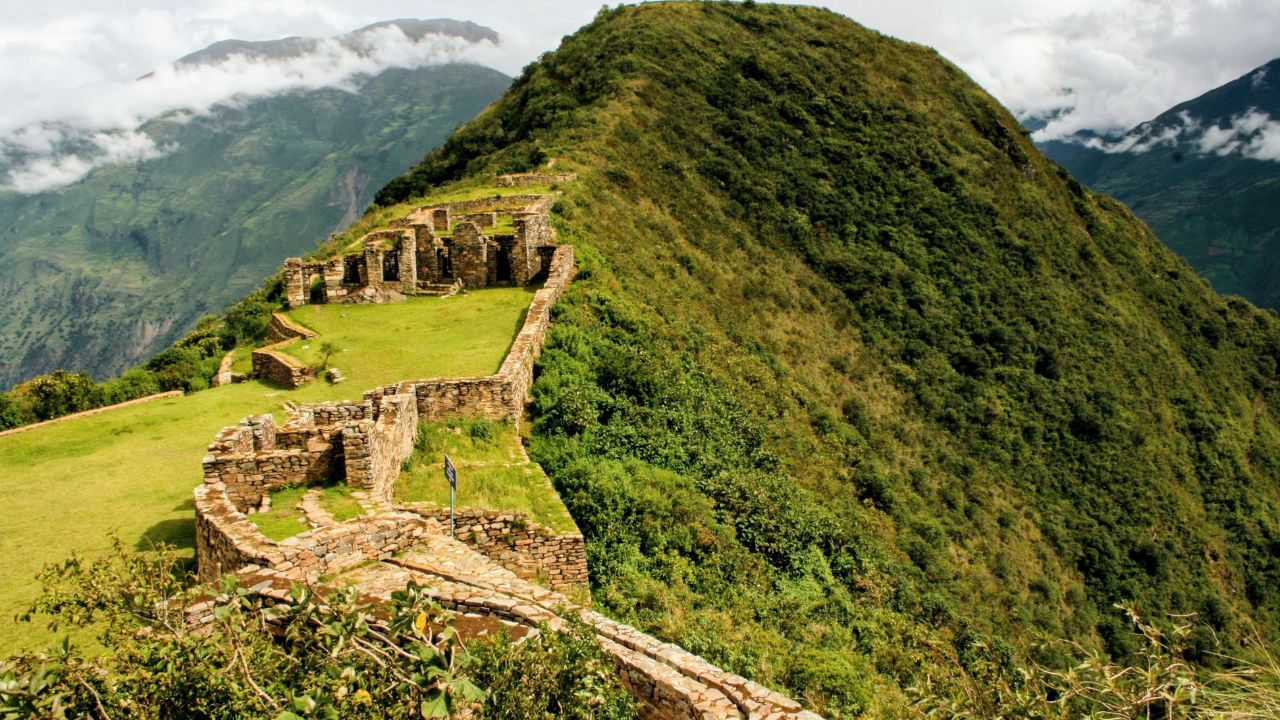 Choquequirao Marvel: An awe-inspiring view of the ancient Incan ruins, showcasing intricate architectural details and the rich history of this archaeological gem
