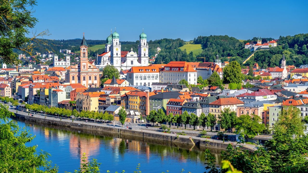 View over Passau, Bavaria, Germany