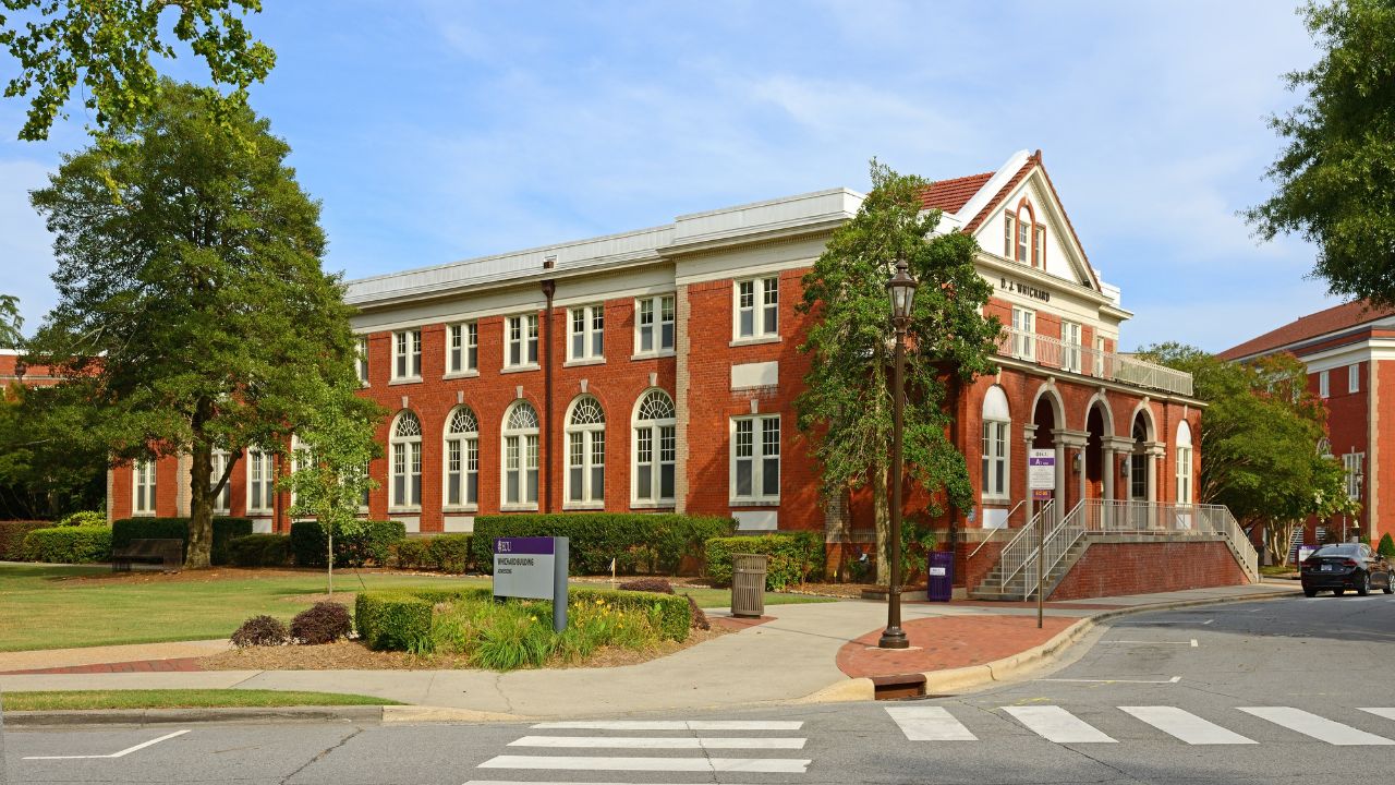 GREENVILLE, NORTH CAROLINE, USA - JULY 1, 2022: East Carolina University (ECU), public research university in Greenville, North Carolina. Office of Undergraduate Admissions, Whichard Building