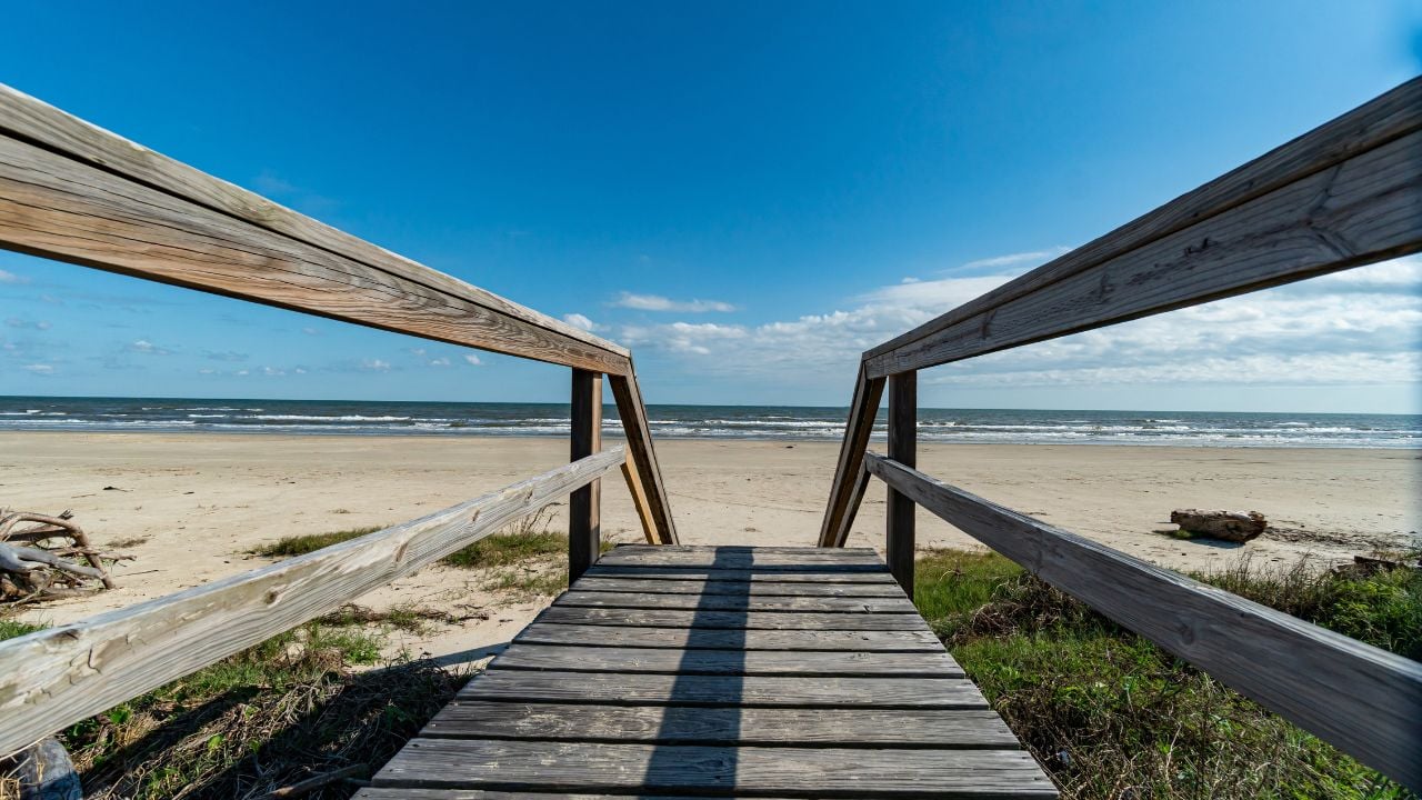 Beaches on the Gulf of Mexico on the coast of Texas south of Houston