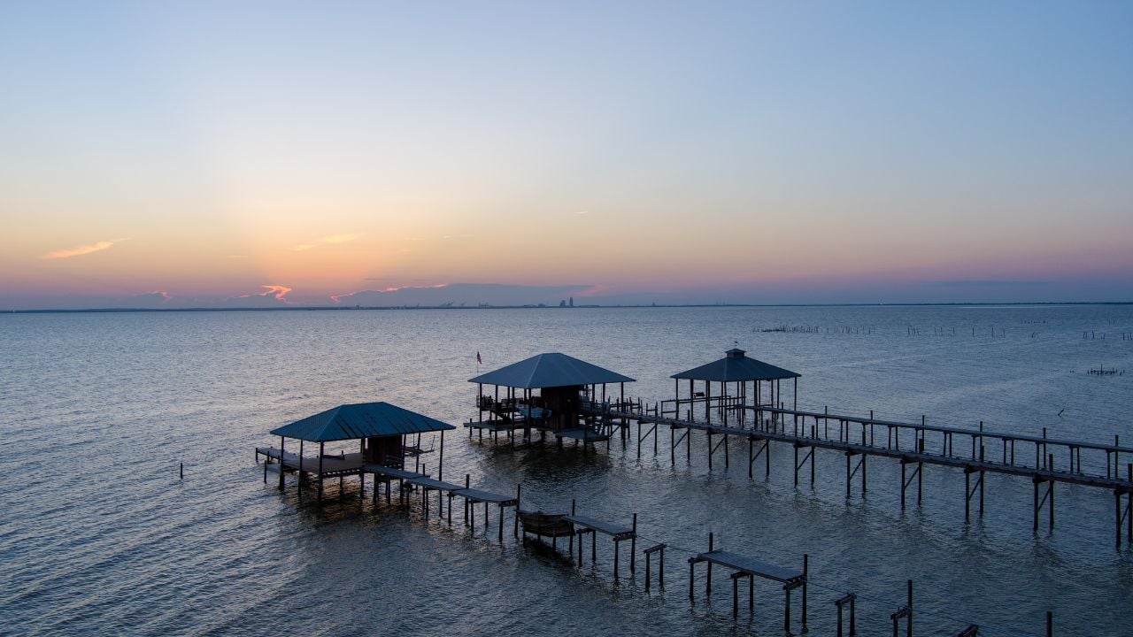 mcmillian bluff at sunset in daphne, alabama