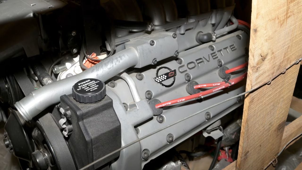 1995 Chevrolet Corvette ZR1 phase-5 engine in crate.