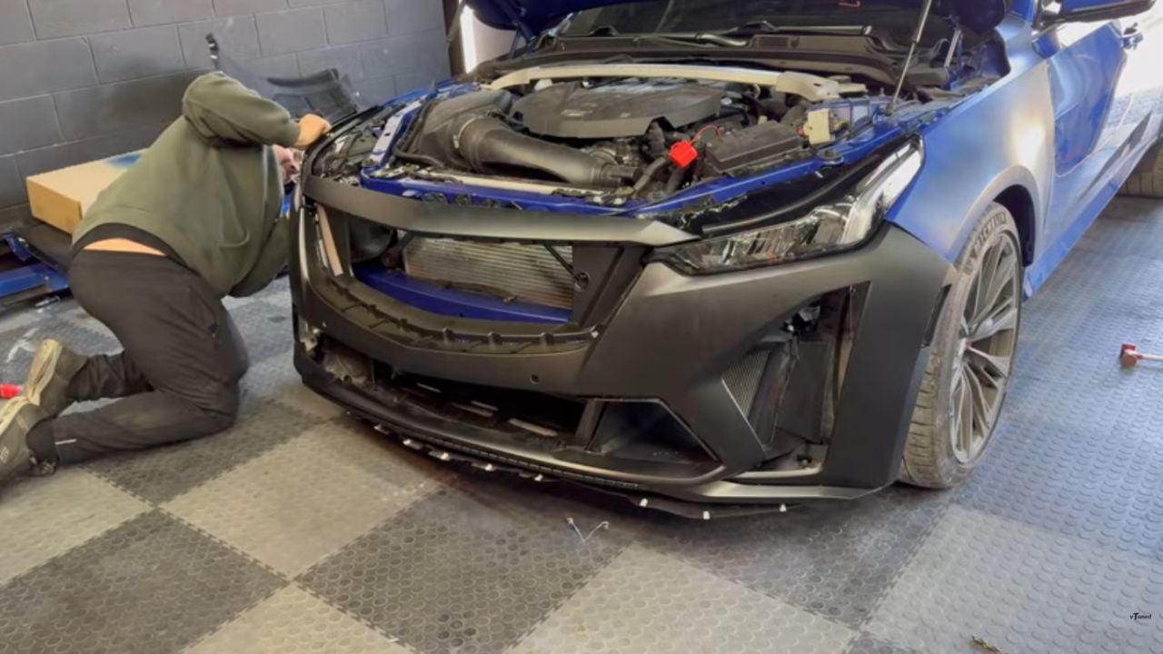 Wrecked Cadillac CT5 Blackwing.