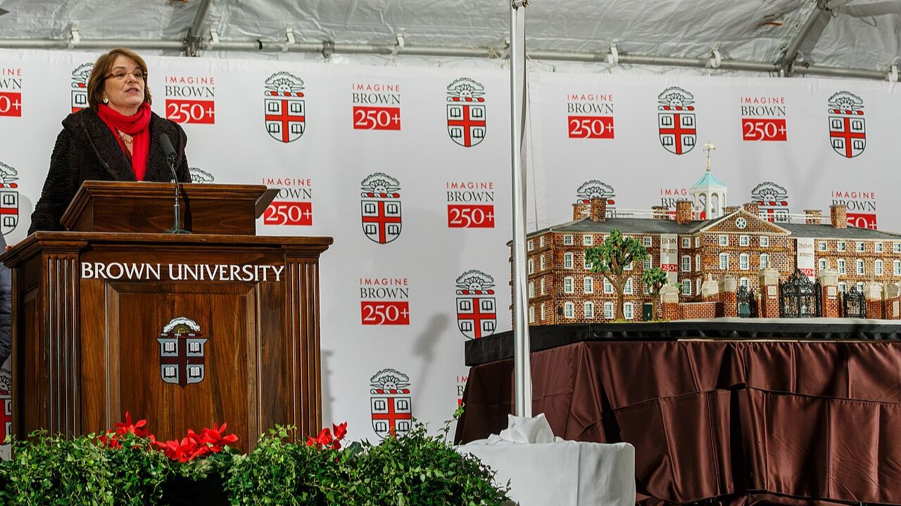 Paxson at Brown University 250th anniversary event.