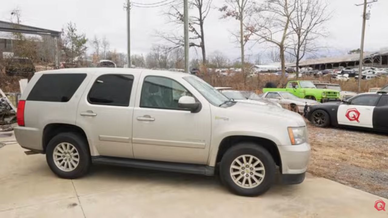 Jared from Questionable Garage's broken Chevrolet Tahoe Hybrid.