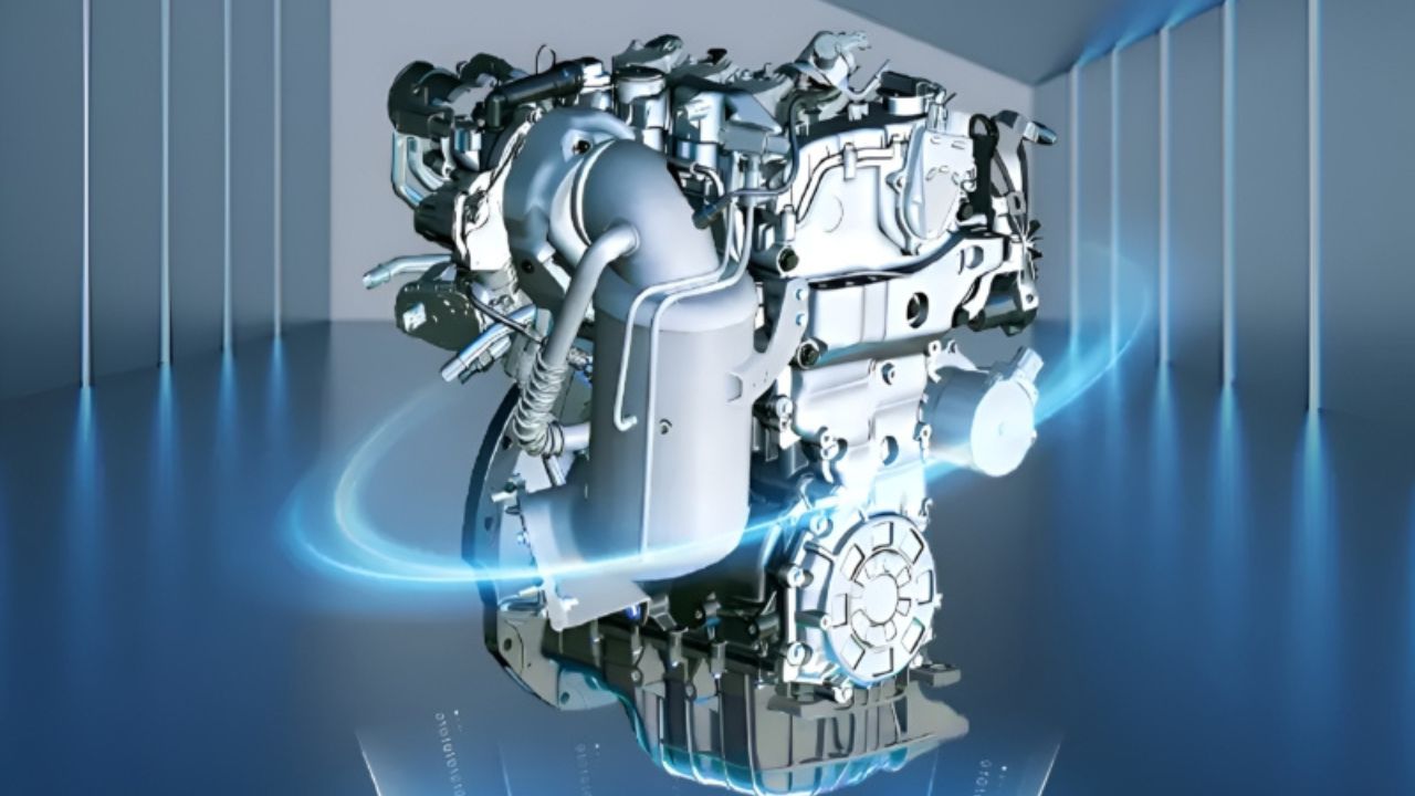 Dongfeng's new hybrid engine illustration.