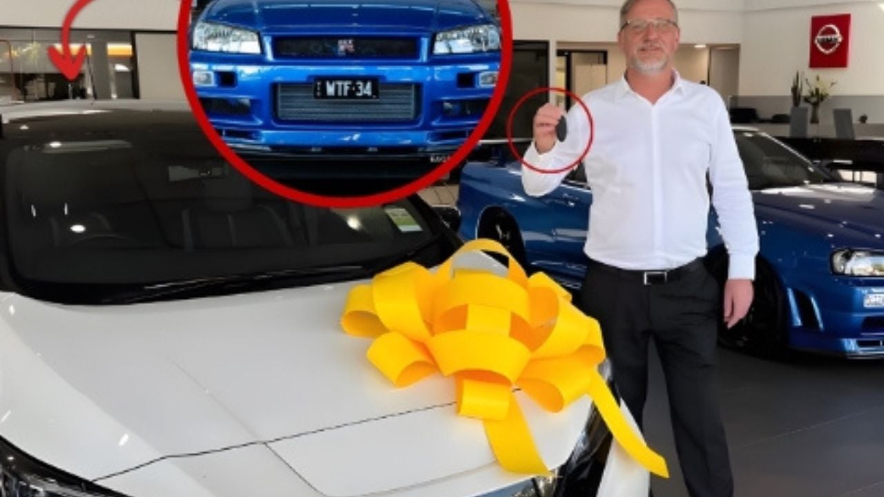 Nissan R34 GT-R traded for Nissan Leaf.