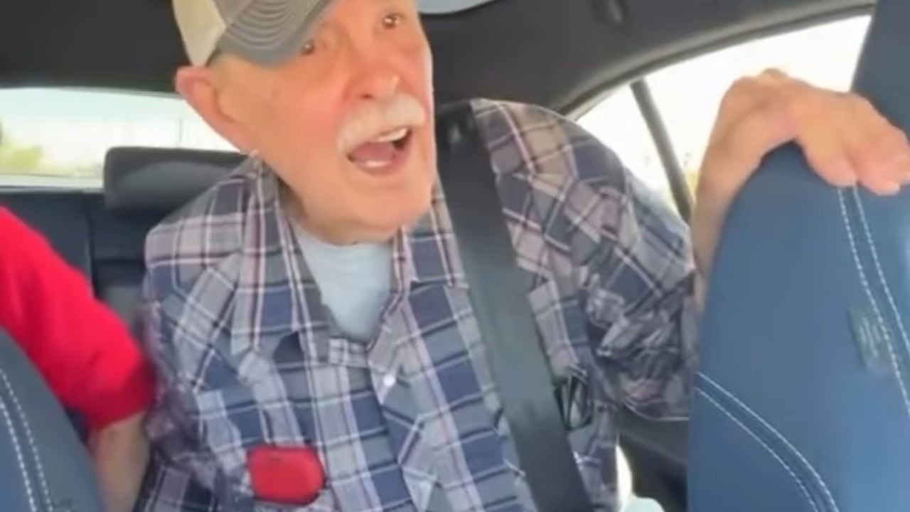 Two Octogenarians enjoy their first Waymo ride.