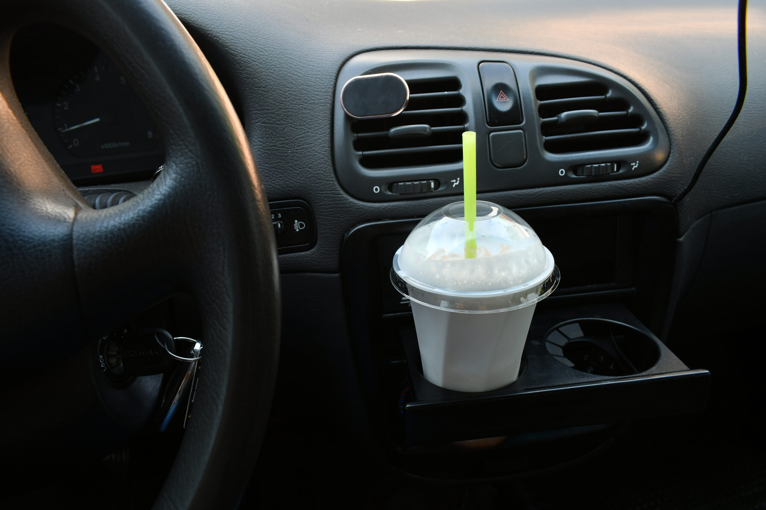 milkshake in car