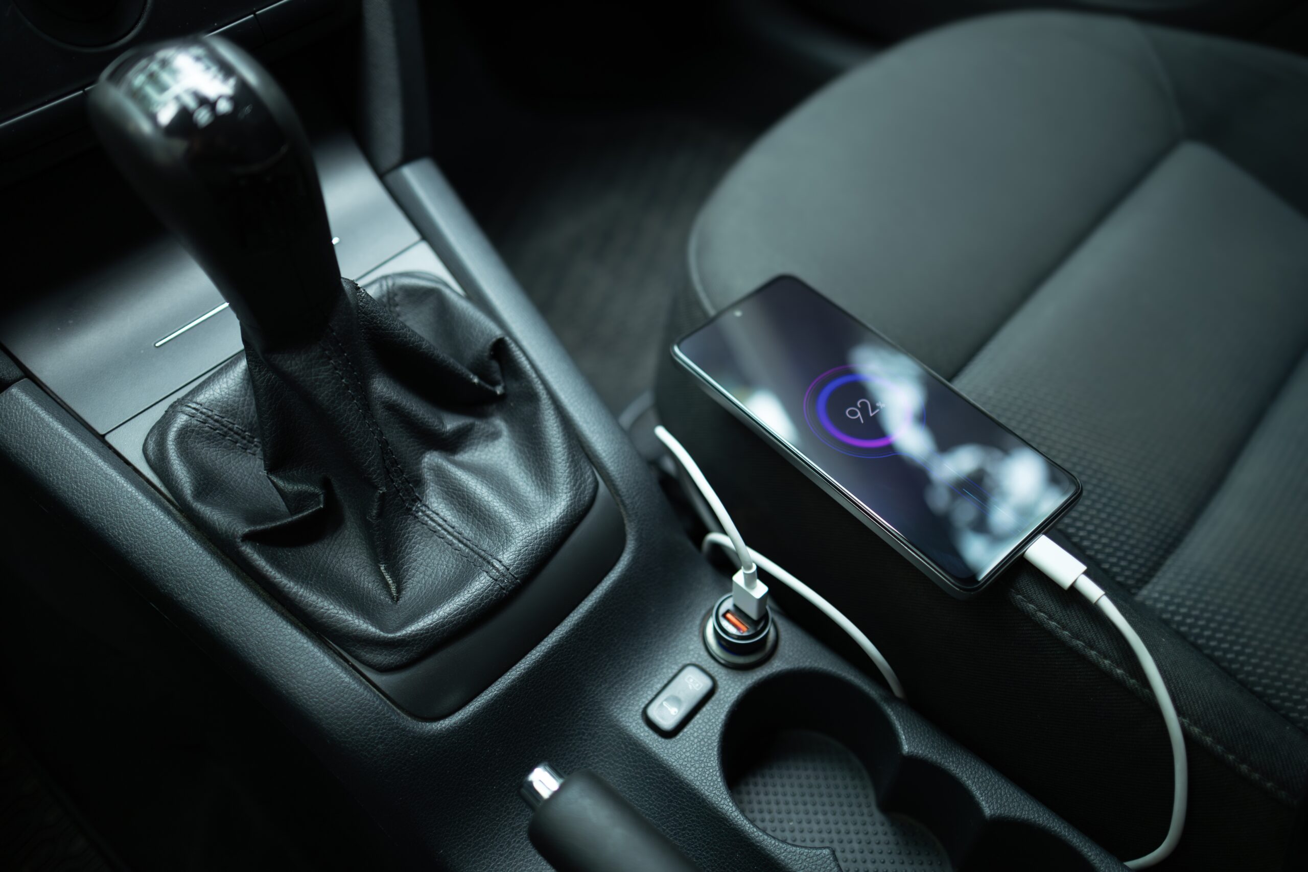 phone charging in car
