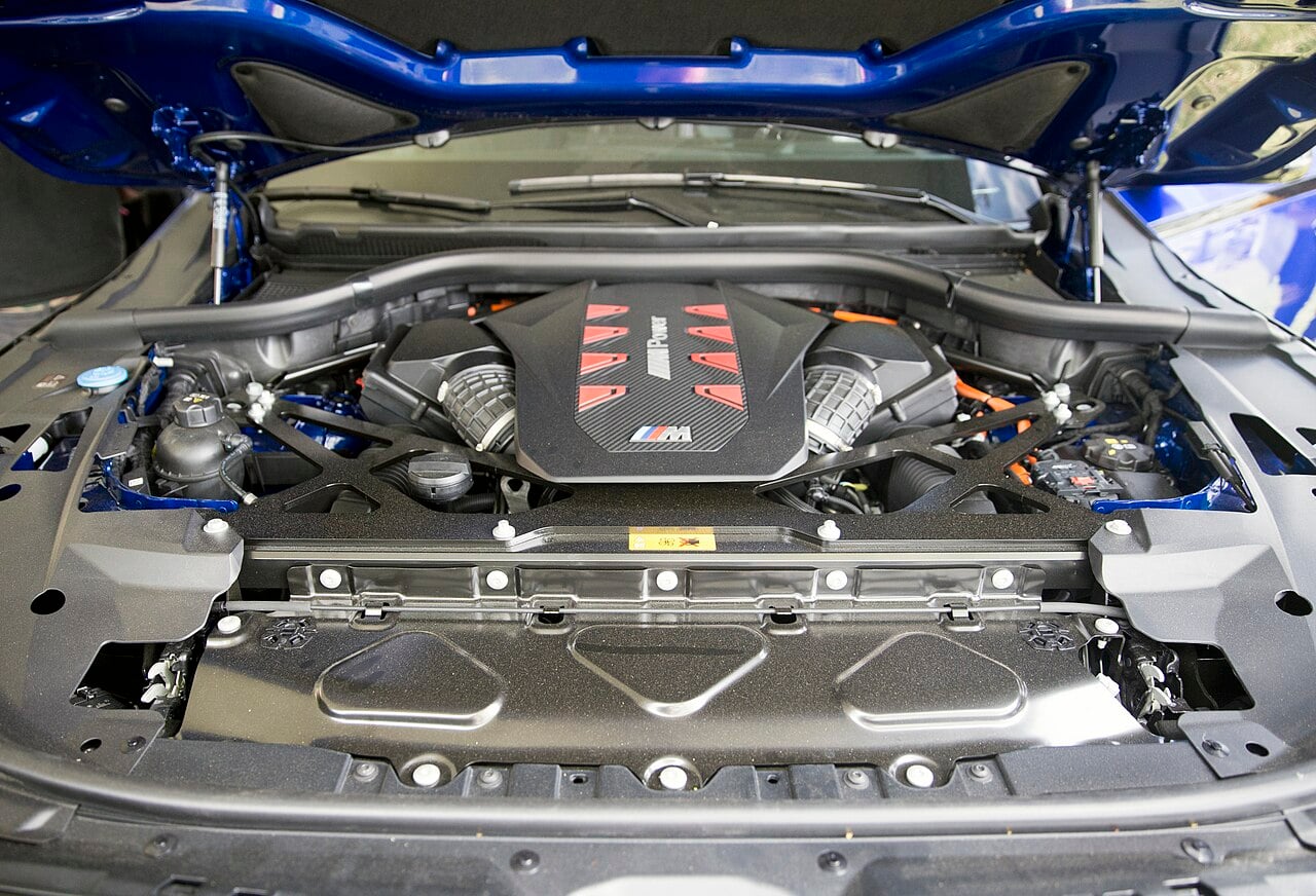 BMW twin-turbocharged 4.4-liter V8 S68 in the 2023 BMW XM.