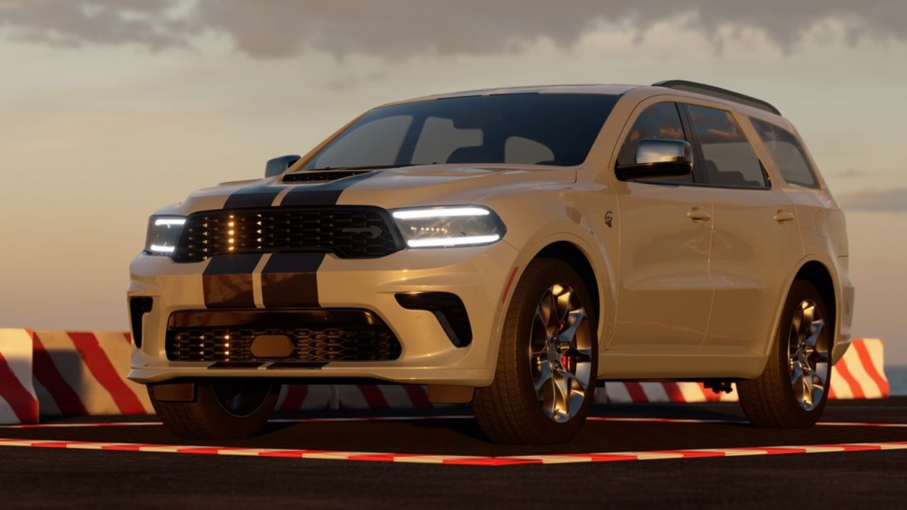 Dodge Durango SRT - an SUV brimming with power.3d illustration.