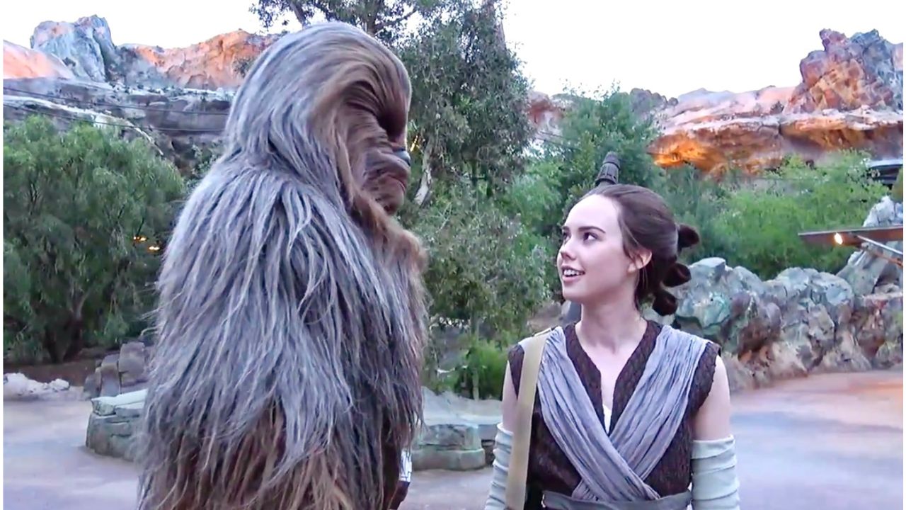Galaxys Edge Rey and Chewbacca