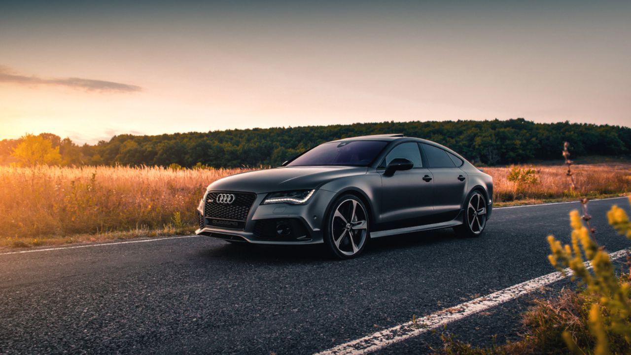 Kharkiv, Ukraine - September 2019 Audi RS7 Sportback at beautiful sunset