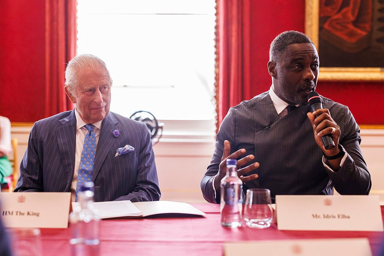 King Charles and Idris Elba.