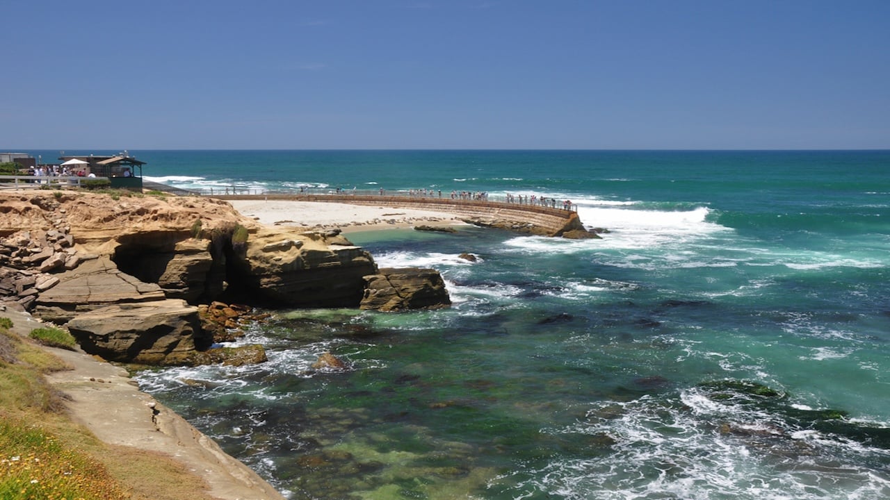 Coastline at La Jolla Cove, California.