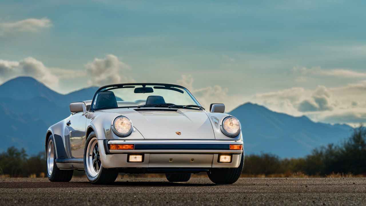Portland, OR, USA Porsche 911 Speedster parked showing the car outside