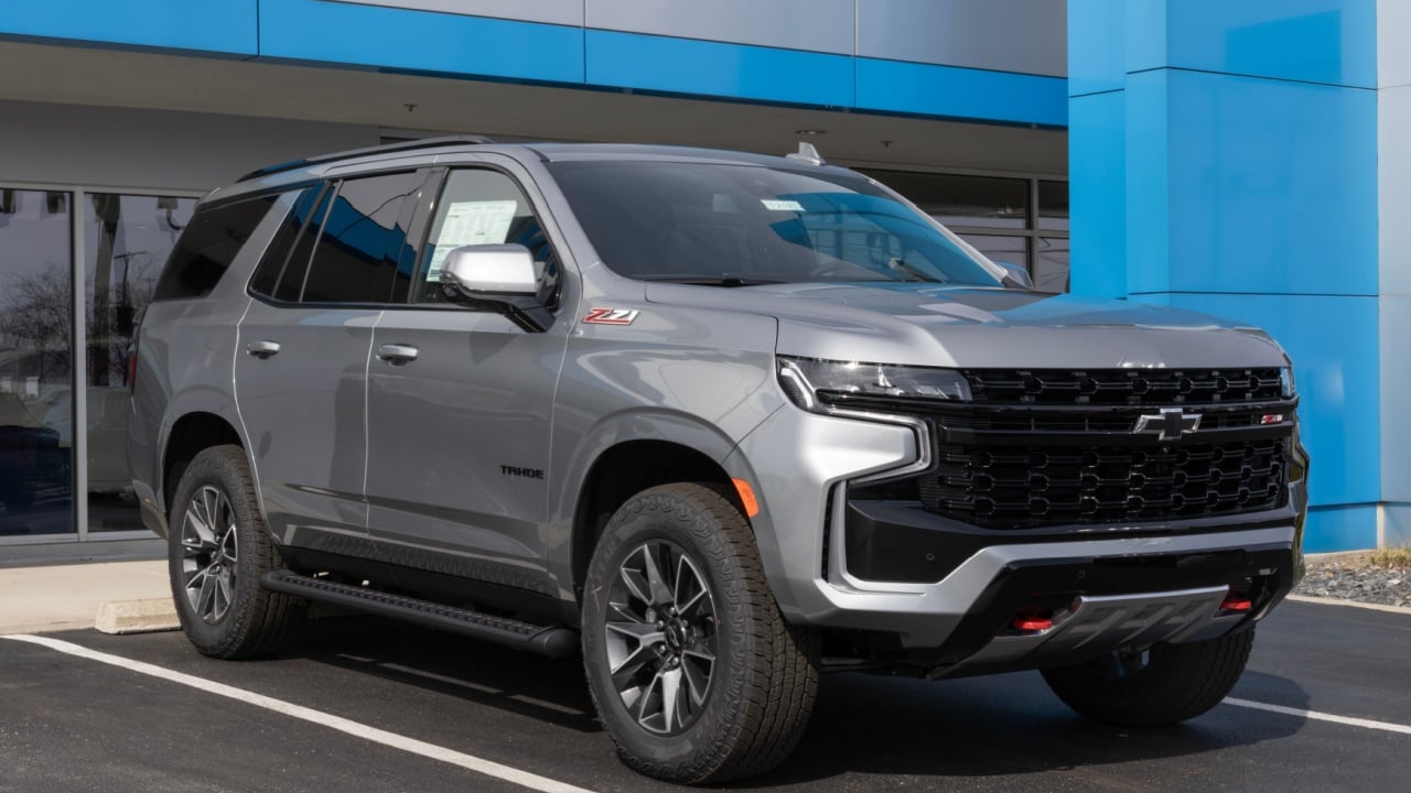 Lafayette - March 12, 2024: Chevrolet Tahoe 4WD Z71 display at a dealership. Chevy offers the Tahoe in LS, LT, RST and Premier models. MY:2024
