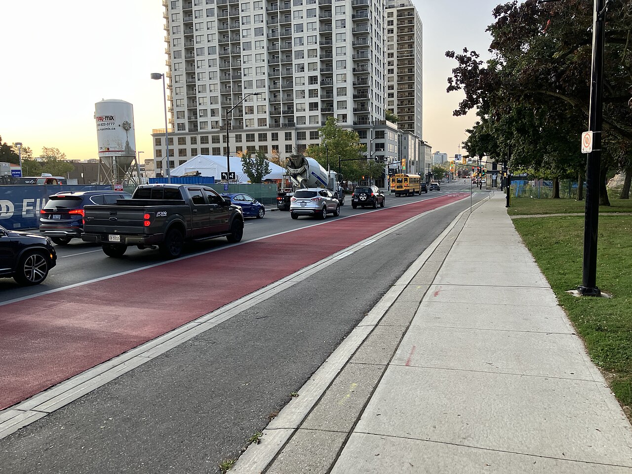 Traffic in Downtown London, Ontario.