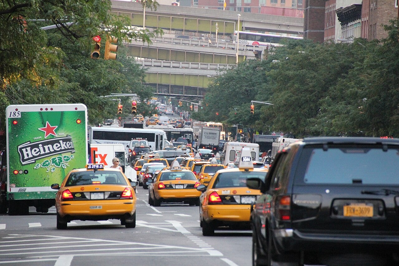 Traffic in New York City.