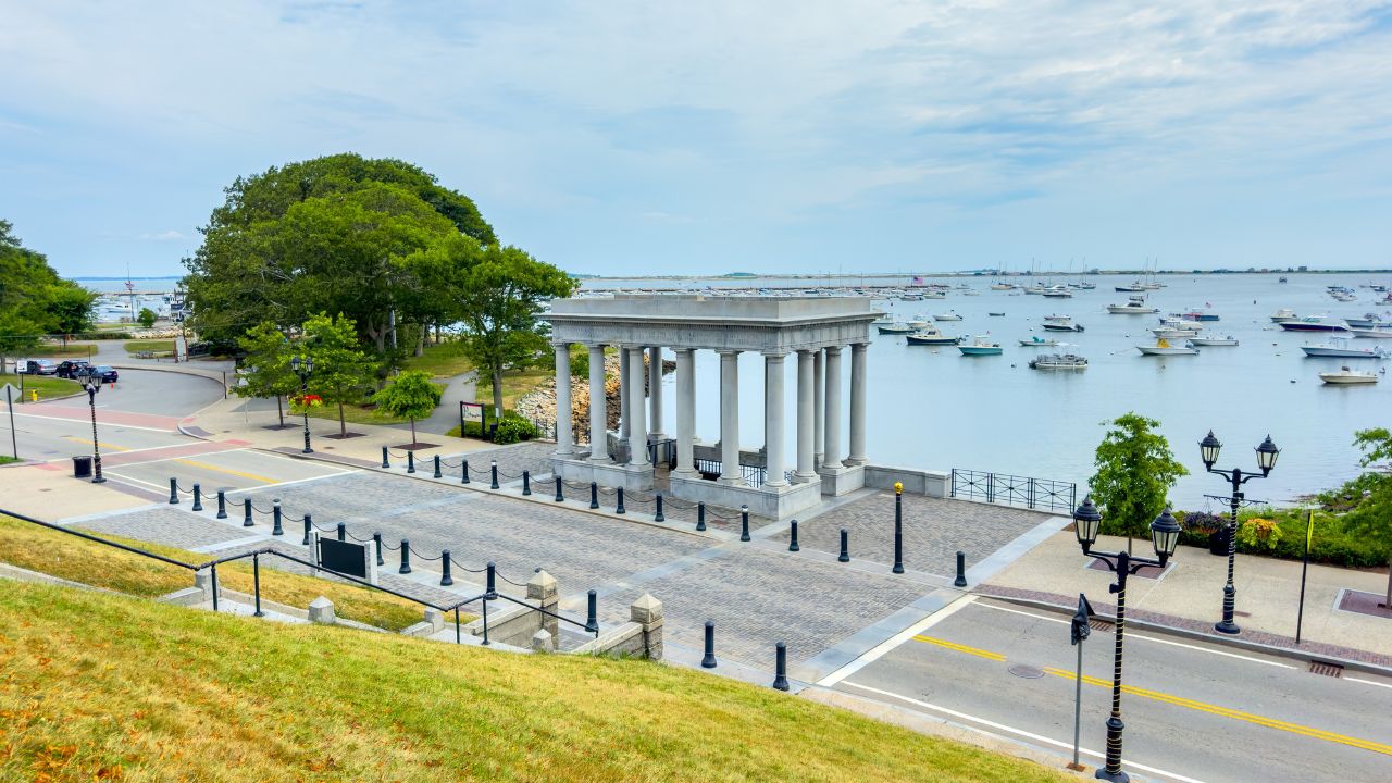 Stock image Plymouth Rock Massachusetts USA