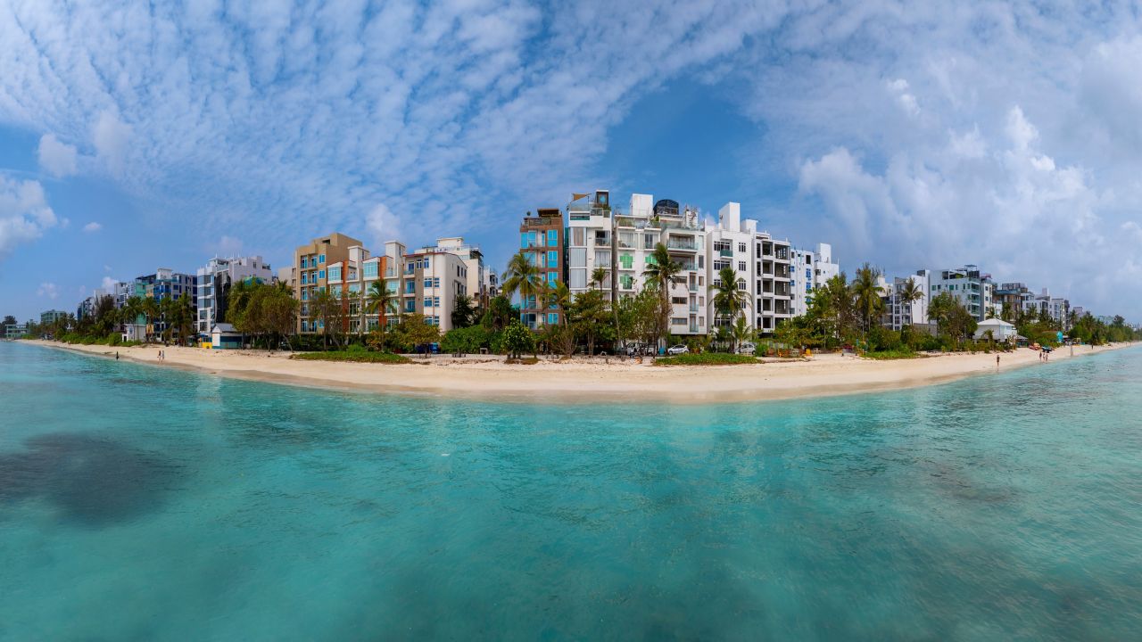 Amazing city scape landscape about Malé city. Capitol of Maldives.