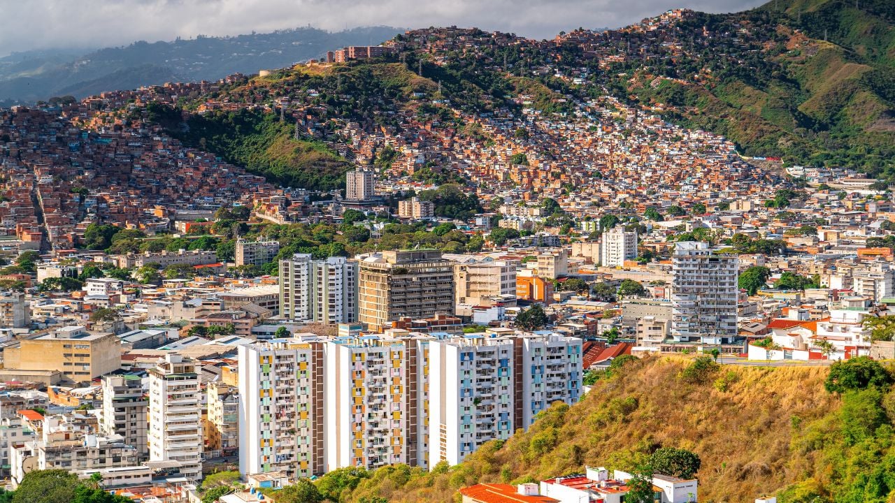 Caracas city, Venezuela, Cityscape. South America. Aerial view of the capital of venezuela.