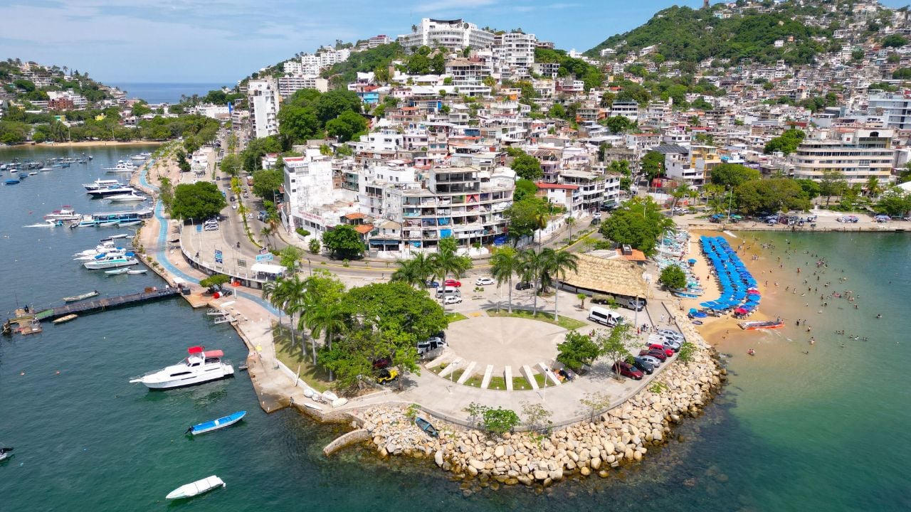 Aerial view of Acapulco, Mexico.