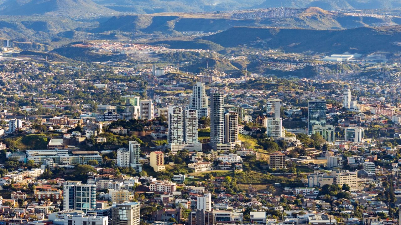 Aerial shot of Tegucigalpa, Honduras.