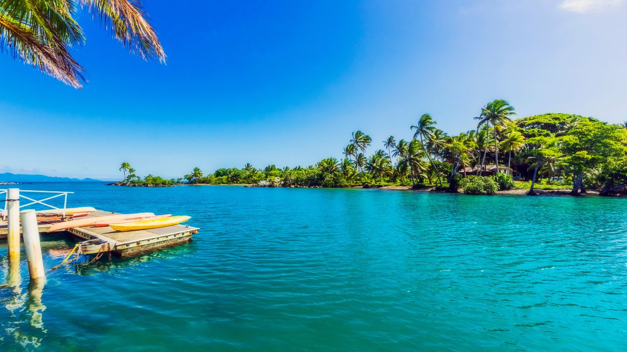 Area view near pacific harbour, Suva, Fiji, pacific ocean