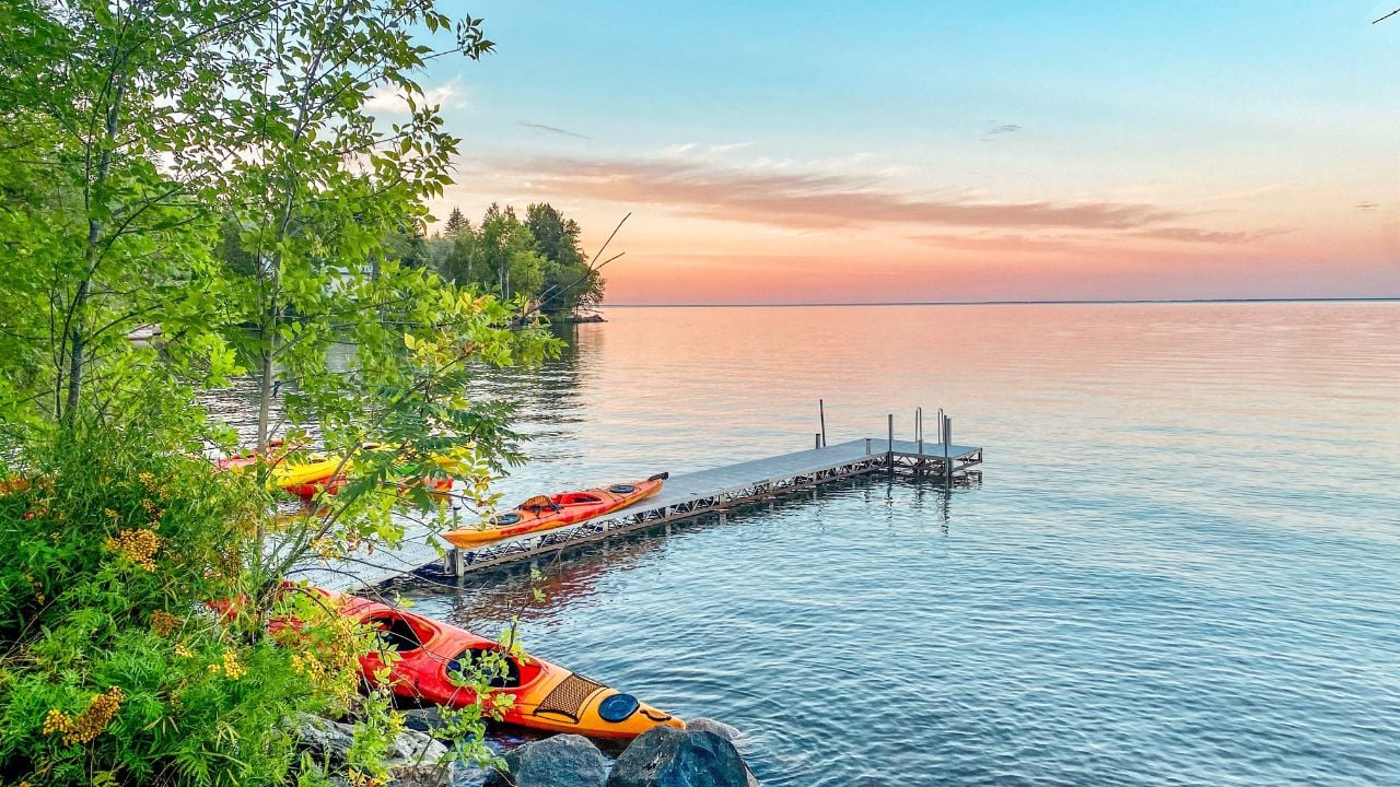 Sunset at the Apostle Islands in Wisconsin